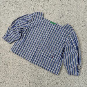 Clare V Striped Cotton Blouse size M